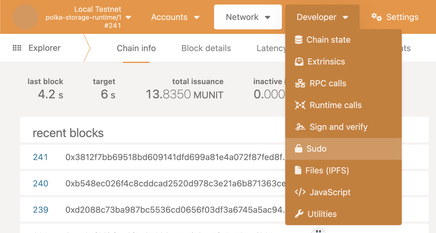 sudo selection